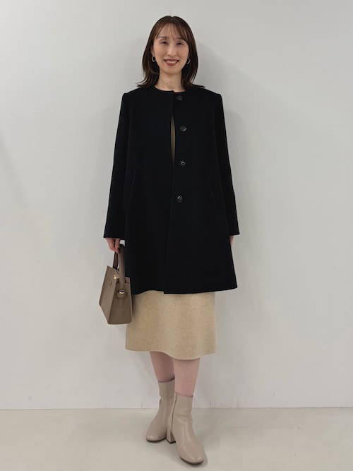 ◇【WEB限定】ウォッシャブルラメ総針Vネックコクーンワンピース