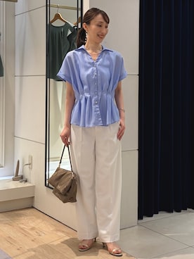 「NOLLEY’S（ノーリーズ）のアイテム」を使った、nol ikeoさん（レディース・160cm）の夏コーディネート