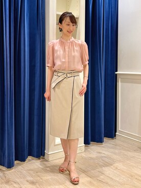 「ラップスカート」｜「アイテム（キャミソール）」を使った、nol ikeoさん（レディース・160cm）の春コーディネート