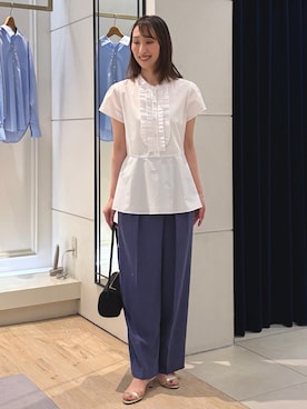 「NOLLEY’S（ノーリーズ）のアイテム」を使った、nol ikeoさん（レディース・160cm）の春コーディネート