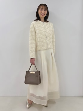 「NOLLEY’S（ノーリーズ）のアイテム（ショルダーバッグ）」を使った、nol ikeoさん（レディース・160cm）の秋コーディネート