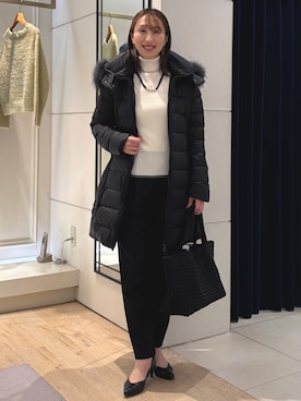 「アイテム（ピアス（両耳用））」を使った、nol ikeoさん（レディース・160cm）の冬コーディネート