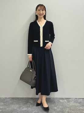 「アイテム（イヤリング）」を使った、nol ikeoさん（レディース・160cm）の秋コーディネート