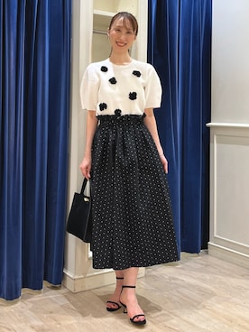 「アイテム（イヤリング）」を使った、nol ikeoさん（レディース・160cm）の夏コーディネート