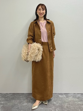 「アイテム（イヤリング）」を使った、nol ikeoさん（レディース・160cm）の秋コーディネート