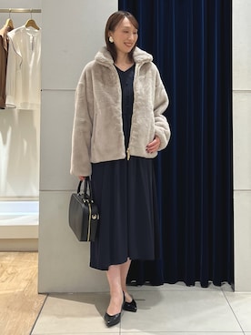 「アイテム（イヤリング）」を使った、nol ikeoさん（レディース・160cm）の秋コーディネート