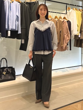 「アイテム（イヤリング）」を使った、nol ikeoさん（レディース・160cm）の秋コーディネート