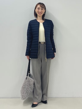 「アイテム（ダウンジャケット/コート）」を使った、nol ikeoさん（レディース・160cm）の秋コーディネート