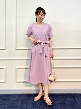 「アイテム（ワンピース、ピンク系）」を使った、nol ikeoさん（レディース・160cm）の夏コーディネート