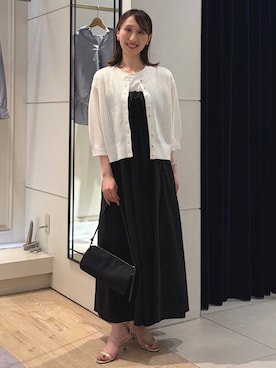 「grace grace （グラスグラス）の【grace grace/グラスグラス】エポクルンピアス（ピアス（両耳用）、ベージュ系）」を使った、nol ikeoさん（レディース・160cm）の春コーディネート