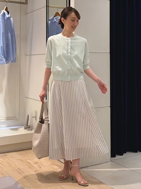 「NOLLEY’S（ノーリーズ）のアイテム」を使った、nol ikeoさん（レディース・160cm）の春コーディネート