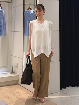 「NOLLEY’S（ノーリーズ）のアイテム」を使った、nol ikeoさん（レディース・160cm）の春コーディネート