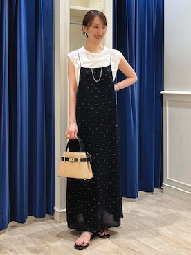 「NOLLEY’S Sophi（ノーリーズソフィ）のアイテム（アクセサリー）」を使った、nol ikeoさん（レディース・160cm）の春コーディネート
