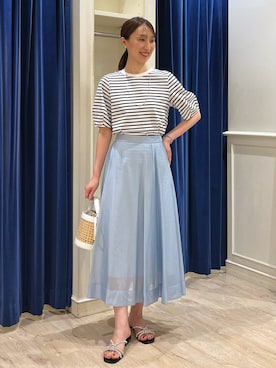 「NOLLEY’S Sophi（ノーリーズソフィ）のアイテム（アクセサリー）」を使った、nol ikeoさん（レディース・160cm）の春コーディネート