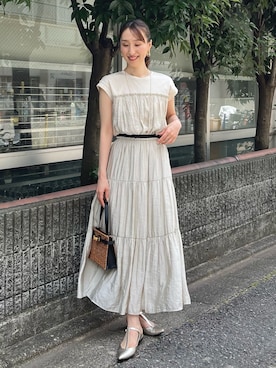 「NOLLEY’S（ノーリーズ）のアイテム（シューズ）」を使った、nol ikeoさん（レディース・160cm）の夏コーディネート