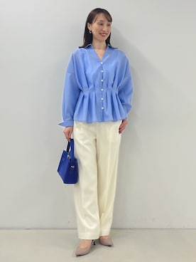 「スキッパーシャツ」｜nol ikeoさん（レディース・160cm）の秋コーディネート