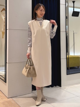 「アイテム（ワンピース/ドレス）」を使った、nol ikeoさん（レディース・160cm）の冬コーディネート