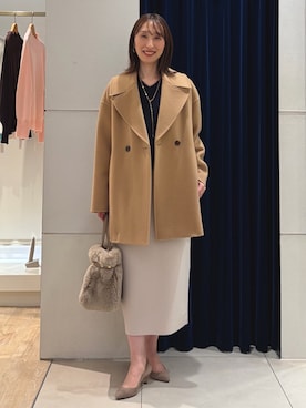 「アイテム（ダッフルコート）」を使った、nol ikeoさん（レディース・160cm）の秋コーディネート