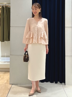 「アイテム（イヤリング）」を使った、nol ikeoさん（レディース・160cm）の秋コーディネート