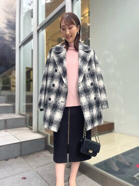 「キルティングバッグ」｜「アイテム（その他アウター）」を使った、nol ikeoさん（レディース・160cm）の冬コーディネート