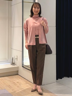 「NOLLEY’S（ノーリーズ）のアイテム」を使った、nol ikeoさん（レディース・160cm）の秋コーディネート