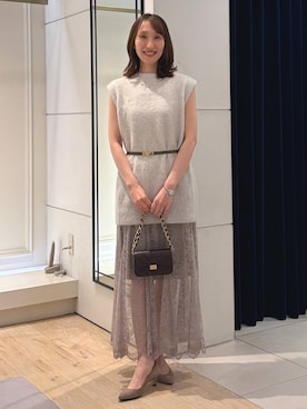 「NOLLEY’S（ノーリーズ）のアイテム（ネックレス）」を使った、nol ikeoさん（レディース・160cm）の夏コーディネート