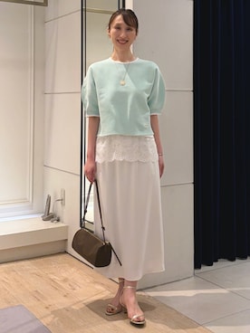 「NOLLEY’S（ノーリーズ）のアイテム」を使った、nol ikeoさん（レディース・160cm）の春コーディネート