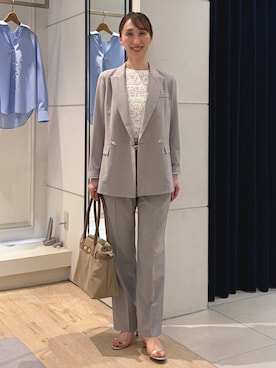 「NOLLEY’S（ノーリーズ）のアイテム」を使った、nol ikeoさん（レディース・160cm）の春コーディネート