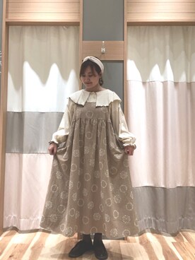 「花柄プリント」｜rさん（レディース・155cm）の秋コーディネート