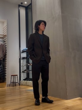 「アイテム（スーツジャケット）」を使った、スズキさん（メンズ・165cm）の冬コーディネート