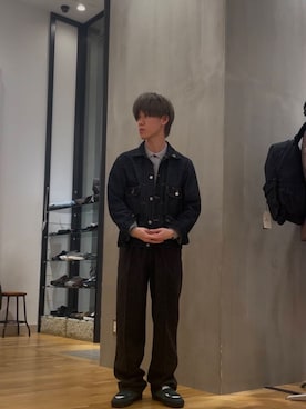 「寒い」｜「アイテム（デニムジャケット）」を使った、スズキさん（メンズ・165cm）の冬コーディネート