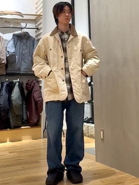 「アイテム（カバーオール）」を使った、スズキさん（メンズ・165cm）の秋コーディネート