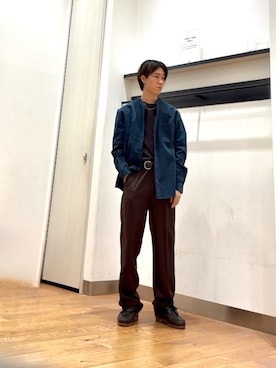 「アイテム（モカシン/デッキシューズ）」を使った、スズキさん（メンズ・165cm）の秋コーディネート