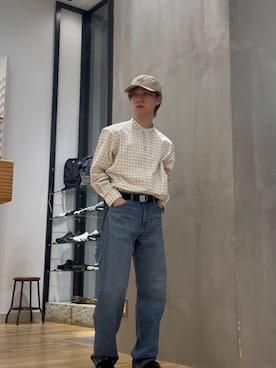 「FRUIT OF THE LOOM（フルーツオブザルーム）のアイテム」を使った、スズキさん（メンズ・165cm）の冬コーディネート