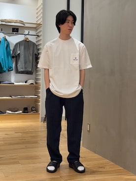 「URBAN RESEARCH DOORS（アーバンリサーチドアーズ）の『別注』Lee×DOORS　FLEEASY NARROW（その他パンツ、ブルー系）」を使った、スズキさん（メンズ・165cm）の春コーディネート