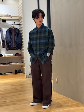 「PENDLETON（ペンドルトン）のアイテム（トップス）」を使った、スズキさん（メンズ・165cm）の秋コーディネート