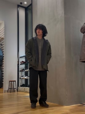 「寒い」｜「アイテム（ブルゾン）」を使った、スズキさん（メンズ・165cm）の冬コーディネート