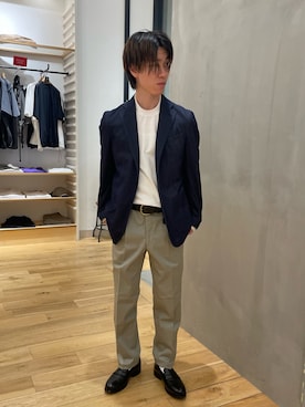 「アイテム（テーラードジャケット）」を使った、スズキさん（メンズ・165cm）の夏コーディネート
