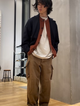 「アイテム（セットアップ）」を使った、スズキさん（メンズ・165cm）の秋コーディネート