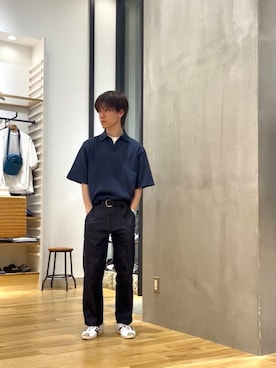 「アイテム（ポロシャツ）」を使った、スズキさん（メンズ・165cm）の夏コーディネート