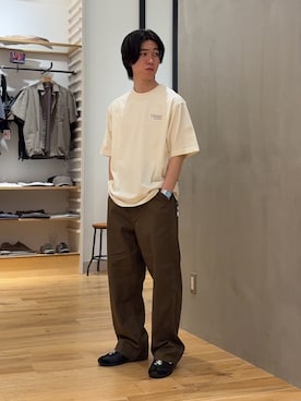 「URBAN RESEARCH DOORS（アーバンリサーチドアーズ）のFORK&SPOON　Monet art t-shirts（Tシャツ/カットソー、ホワイト系）」を使った、スズキさん（メンズ・165cm）の夏コーディネート