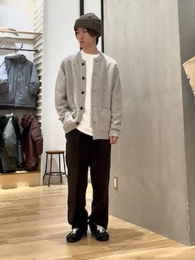 「アイテム（カーディガン/ボレロ）」を使った、スズキさん（メンズ・165cm）の秋コーディネート