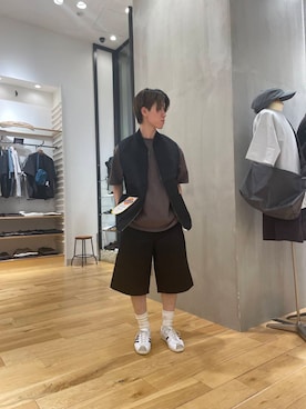 「アイテム（ベスト）」を使った、スズキさん（メンズ・165cm）の夏コーディネート