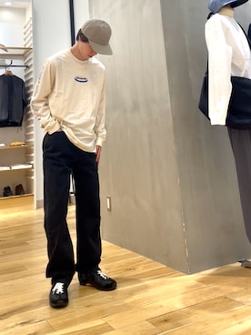 「patagonia（パタゴニア）のアイテム（キャップ）」を使った、スズキさん（メンズ・165cm）の秋コーディネート