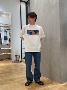 「アイテム（サンダル）」を使った、スズキさん（メンズ・165cm）の夏コーディネート