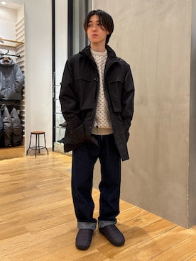 「冬アウター」｜「アイテム（その他アウター）」を使った、スズキさん（メンズ・165cm）の秋コーディネート