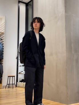 「アイテム（スーツジャケット）」を使った、スズキさん（メンズ・165cm）の秋コーディネート