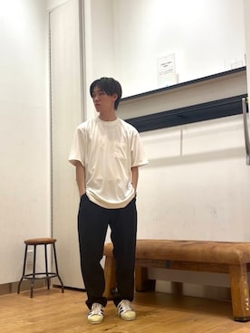 「アイテム（その他パンツ）」を使った、スズキさん（メンズ・165cm）の夏コーディネート