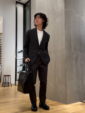 「アイテム（テーラードジャケット）」を使った、スズキさん（メンズ・165cm）の秋コーディネート