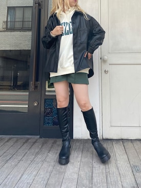 「SPINNS（スピンズ）のアイテム（ブルゾン）」を使った、aaayNさん（レディース・162cm）の秋コーディネート